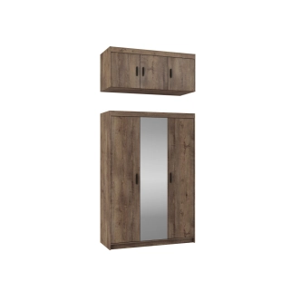 Skříň TEKEN 3D se zrcadlem, dub lefkas