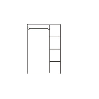 Skříň třídveřová BROSS, masiv borovice, moření: …