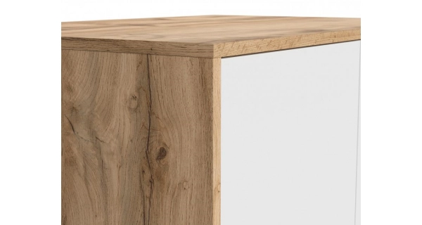 Skříň UNGERIA, dub wotan/bílý mat