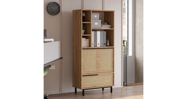 Skříň VELVON typ 2, vlašský ořech/dub