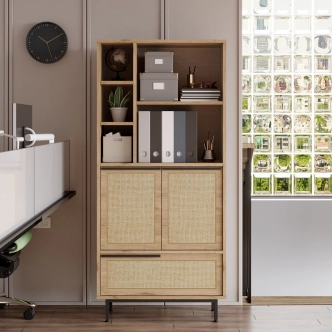 Skříň VELVON typ 2, vlašský ořech/dub