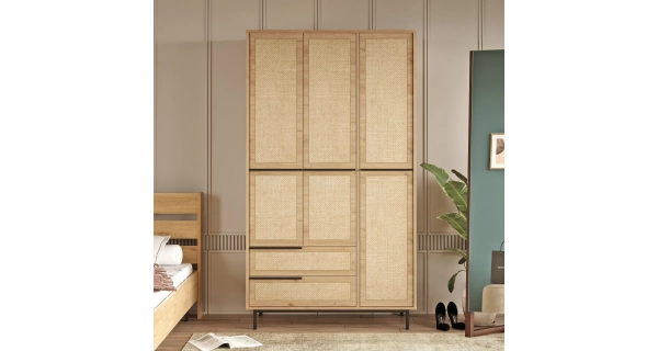 Skříň VELVON typ 3, vlašský ořech/dub