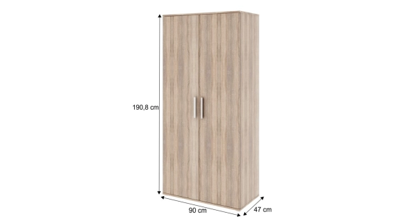 Skříň věšáková TEBING, dub sonoma