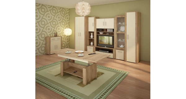 Skříň WUBIN, craft zlatý/krém/craft zlatý, 5 let záruka