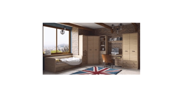 Skříň ZDENDA 2D2S, dub madura/wellington