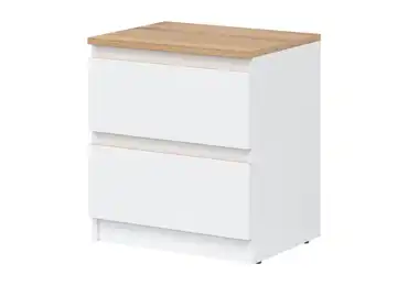 Skříňka BORROMEO, bílá/dub evoke