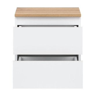 Skříňka BORROMEO, bílá/dub evoke