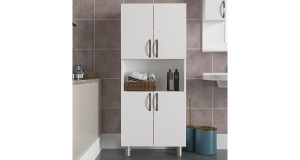 Skříňka do koupelny CASH, bílá