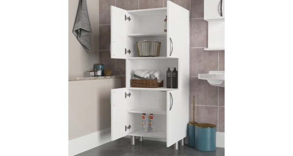 Skříňka do koupelny CASH, bílá