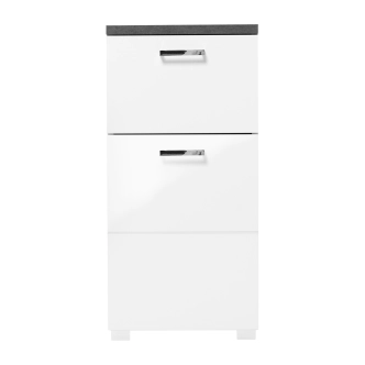 Skříňka ELZA 1D1S, bílá/beton