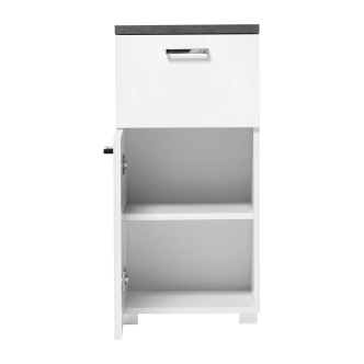 Skříňka ELZA 1D1S, bílá/beton