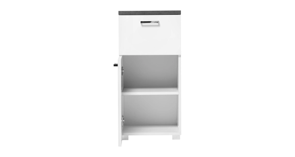 Skříňka ELZA 1D1S, bílá/beton