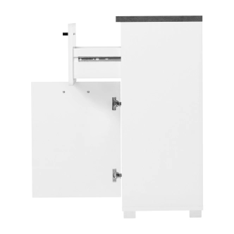 Skříňka ELZA 1D1S, bílá/beton