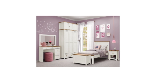 Skříňka na lůžkoviny FEMI 80, bílá/hnědá