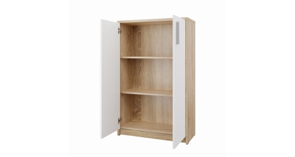 Skříňka NEJBY GIANNI, dub sonoma/bílá 