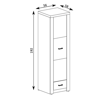 Skříňka SWED pravá, jasan tmavý