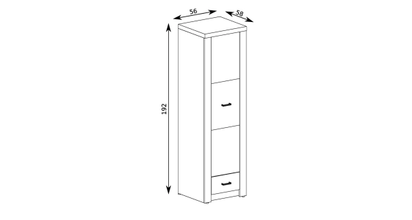 Skříňka SWED pravá, jasan tmavý