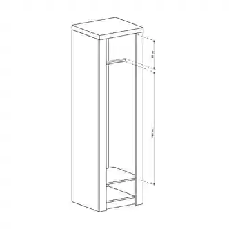 Skříňka SWED pravá, jasan tmavý