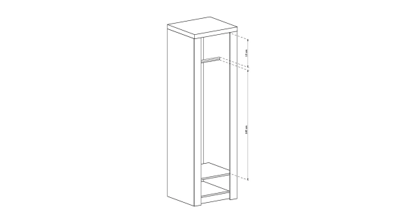 Skříňka SWED pravá, jasan tmavý