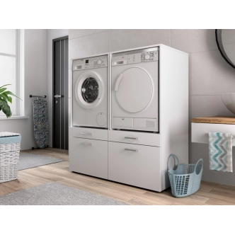 Skříňka TOROSEL 1P1S na pračku/sušičku, bílá