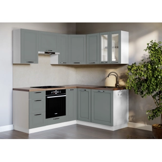 SNOW, horní skříňka 60B/450, korpus bílý, dvířka šedé MDF