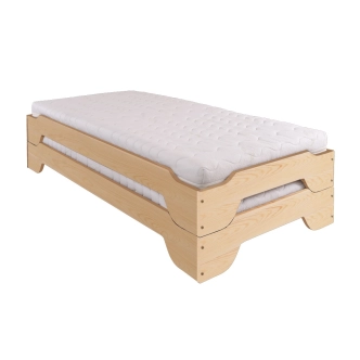 Stohovatelná postel CORAZON, 90x200, masiv borovice, moření: ...