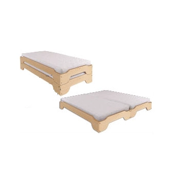 Stohovatelná postel CORAZON, 90x200, masiv borovice, moření: ...