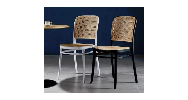 Stohovatelná židle KALGAR, černá/béžová