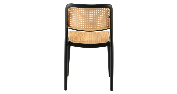 Stohovatelná židle LENOMA TYP 1, černá/béžová