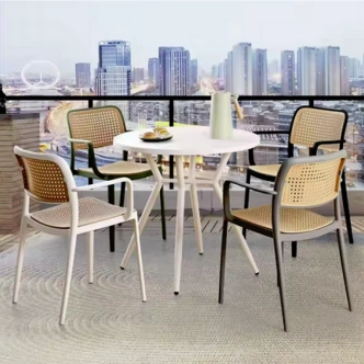 Stohovatelná židle LENOMA TYP 2, bílá/béžová