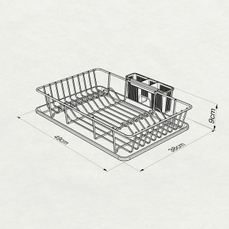 Stojan na nádobí NN01359, chrom