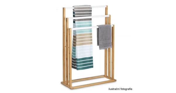 Stojan na ručníky NEMOKOW, bílá/černá