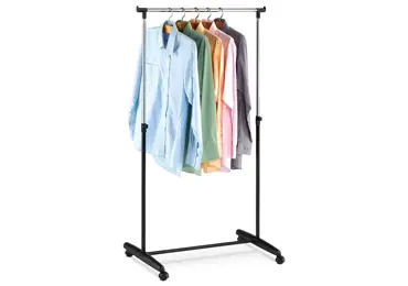 Stojan na šaty FALLON, chrom/černá