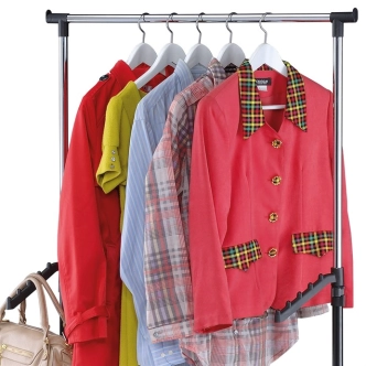 Stojan na šaty WASLALA, barva černá/chrom