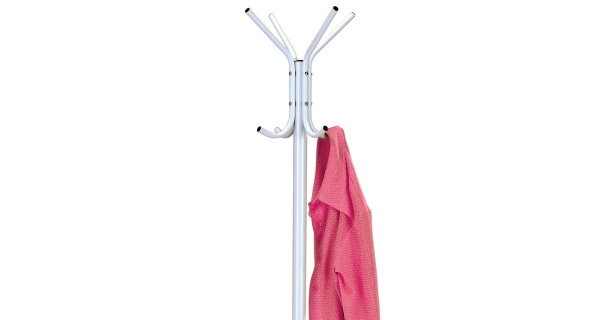 Stojanový kovový věšák GUALAN, bílá DOPRODEJ