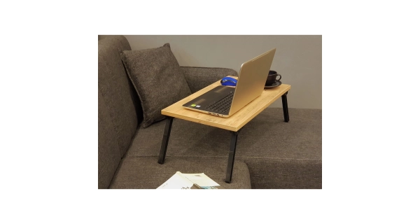 Stolek na notebook AVERNUS, atlantská borovice/černá