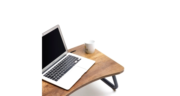 Stolek na notebook BEDVER, vlašský ořech/černá