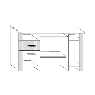 Studentský PC stůl AKIVIDU lesk, švestka/černý lesk, 5 let záruka