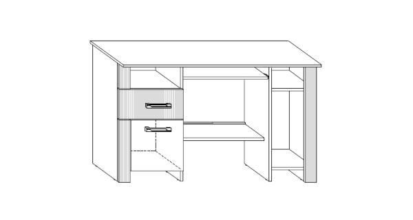 Studentský PC stůl AKIVIDU lesk, švestka/černý lesk, 5 let záruka