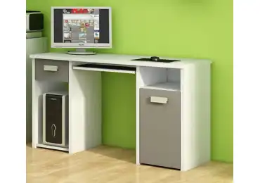 Studentský PC stůl NELLORE 1, craft bílý/grafit