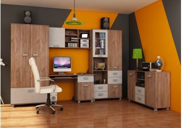 Studentský pokoj KEATING, craft tobaco/craft bílý