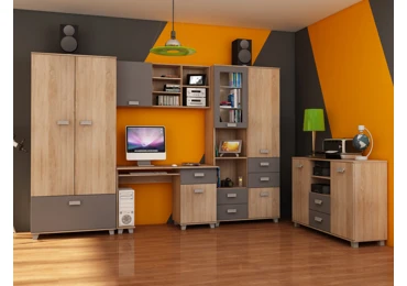 Studentský pokoj KEATING, dub sonoma/grafit