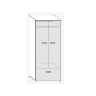 Studentský pokoj KEATING, švestka/černý lesk, 5 let záruka