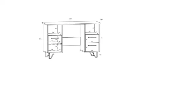 Studentský pokoj PRUDHOE 2, craft bílý/grafit