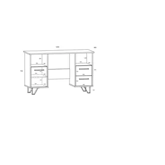 Studentský pokoj PRUDHOE 5, černá/dub artisan