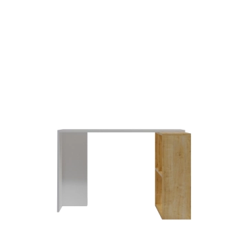 Studijní stůl ANDOR, pravý, dub/bílá