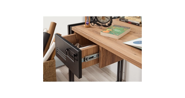 Studijní stůl ANSWER, atlantská borovice/černá