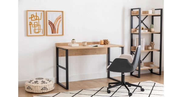 Studijní stůl AOTERAOA, dub safírový/černá