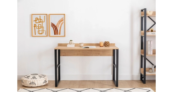 Studijní stůl AOTERAOA, dub safírový/černá