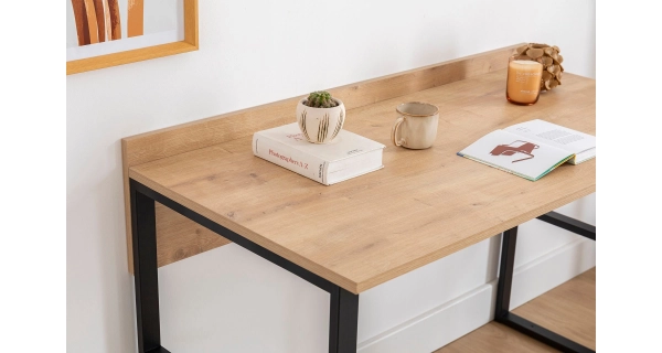 Studijní stůl AOTERAOA, dub safírový/černá
